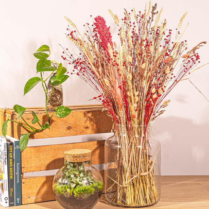 Droogbloemen boeket 'Asciutto' Pink Oasis ↑70cm