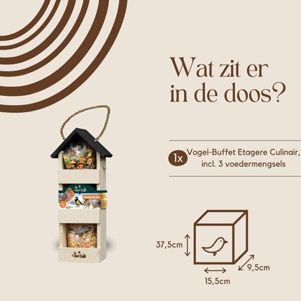 Bird-Buffet | Etagere Culinair inclusief 3 voedermengsels | 500 gram
