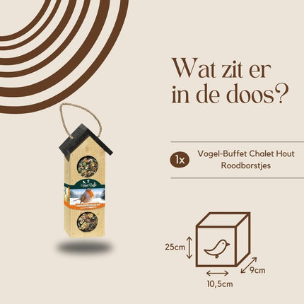 Bird-Buffet | Chalet feeder vogelhuisje voor Roodborstjes