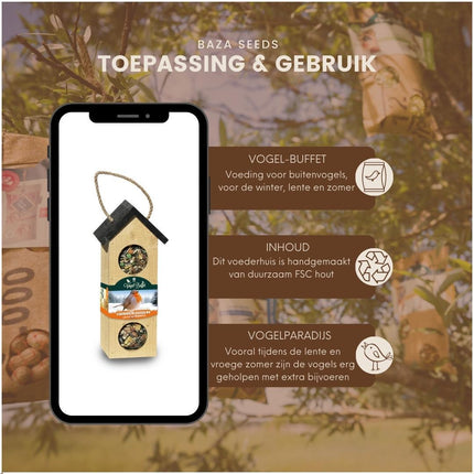 Bird-Buffet | Chalet feeder vogelhuisje voor Roodborstjes